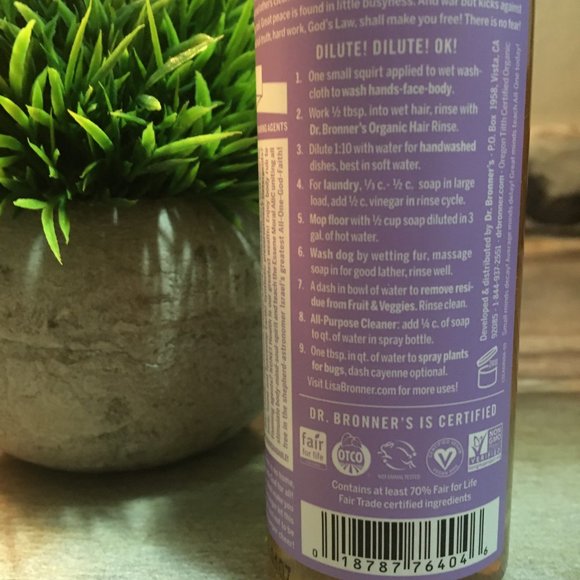 Dr. Bronner's Organic Liquid Soap - 4 oz - Picture 2 of 4